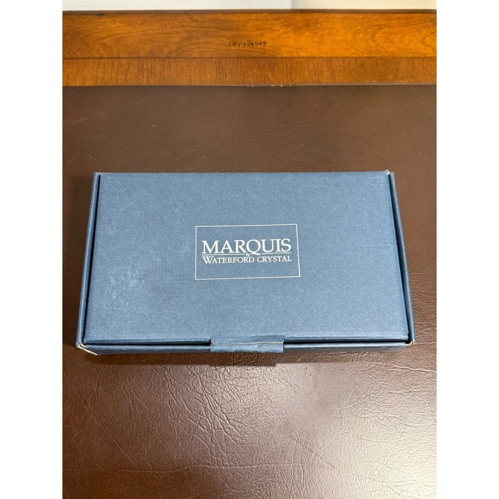 Marquis by Waterford Crystal Oak Leaf Dish Clear Glass Trinket Tray with Box